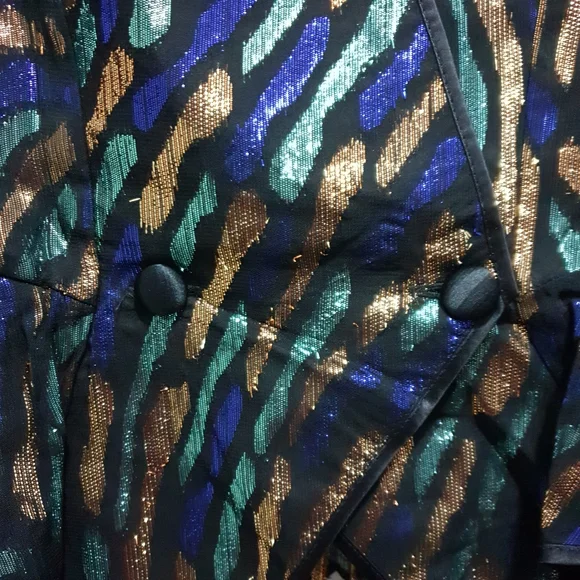 AUS16 Vintage Dolina Exclusive Blazer Metallic. Polyester Lurex. - Picture 9 of 16